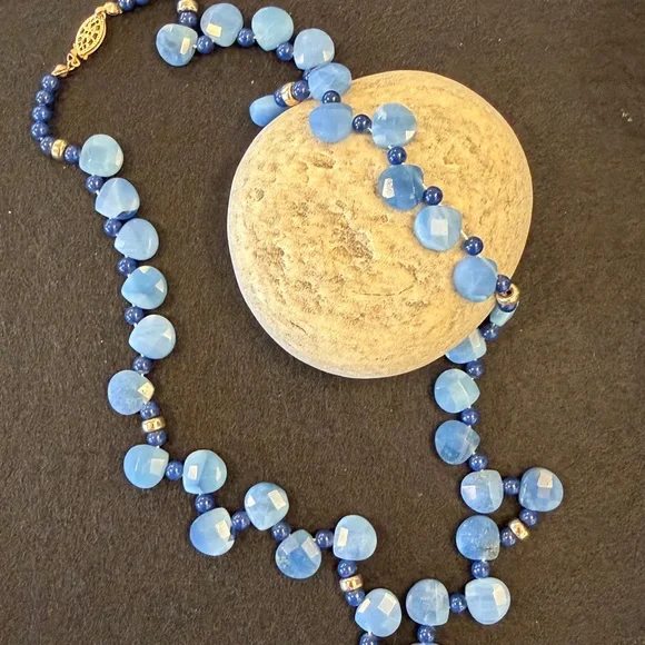 Peruvian Blue Opal and Lapis Lazuli Necklace - Picture 6 of 9